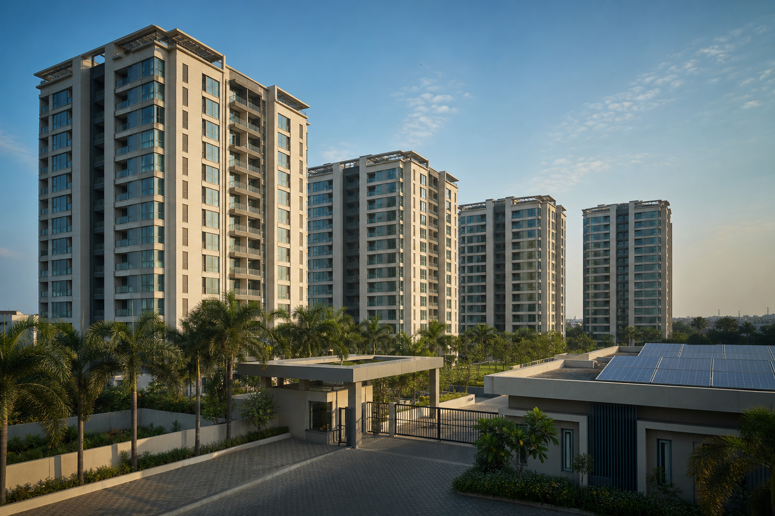 Power quality in Chennai housing societies with rooftop solar on four towers