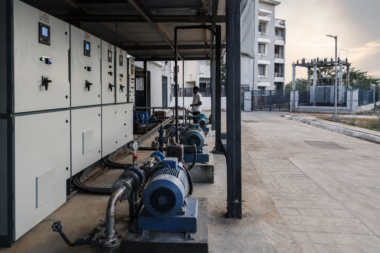 Power quality in Chennai housing societies STP plant far from the transformer yard